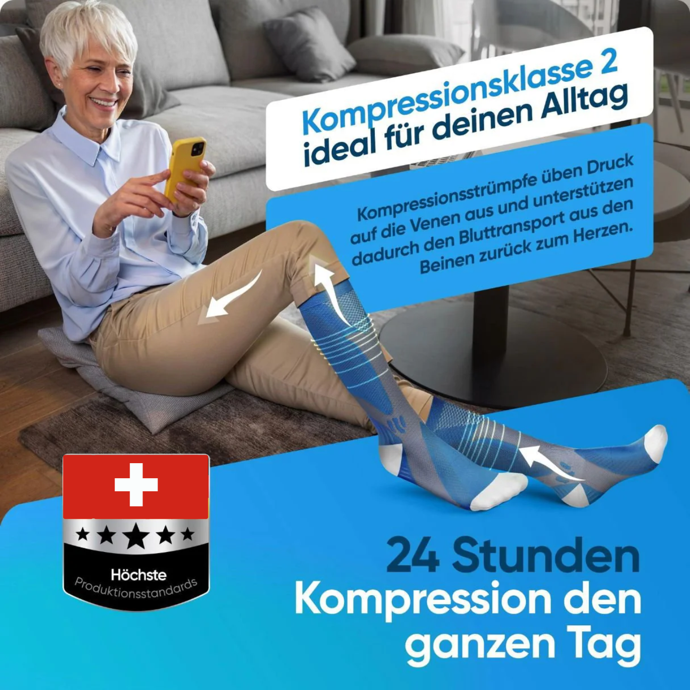 Minasa - Kompressionsstrümpfe für schmerzfreie Beine und Füße