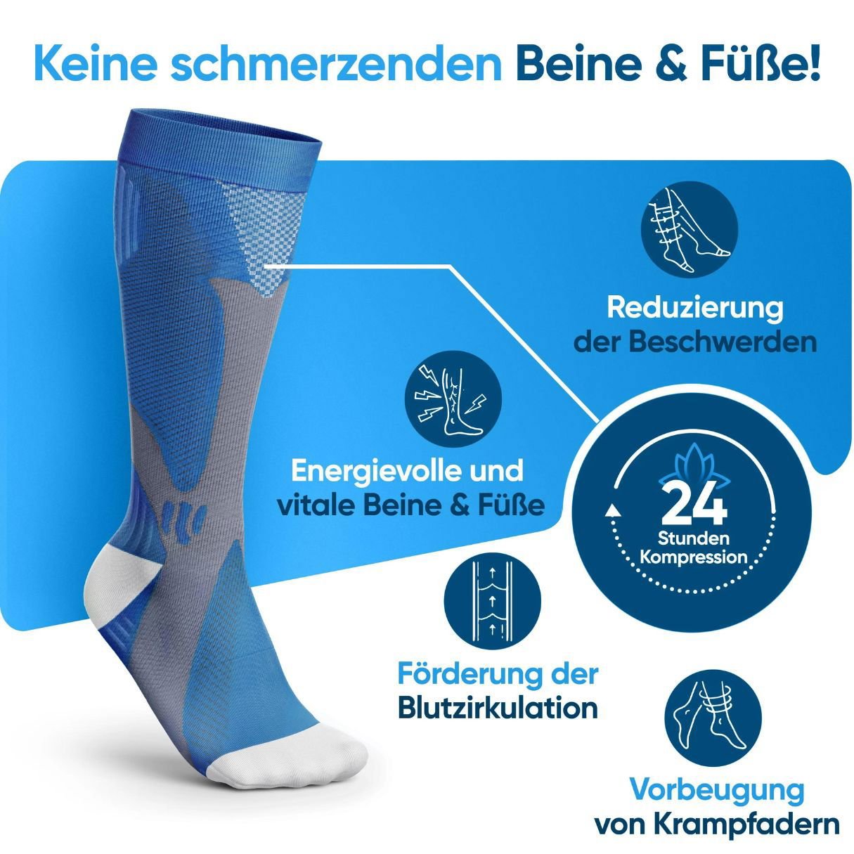Minasa - Kompressionsstrümpfe für schmerzfreie Beine und Füße