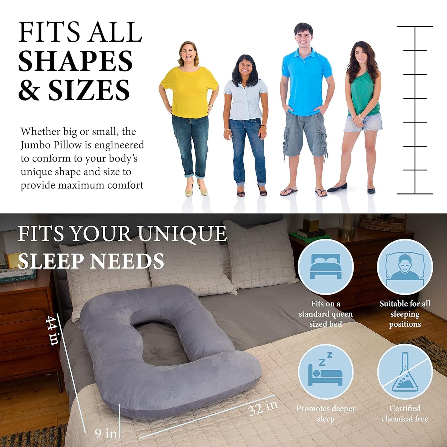 CloudComfort Adjustable Pregnancy Pillow